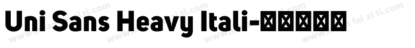 Uni Sans Heavy Itali字体转换